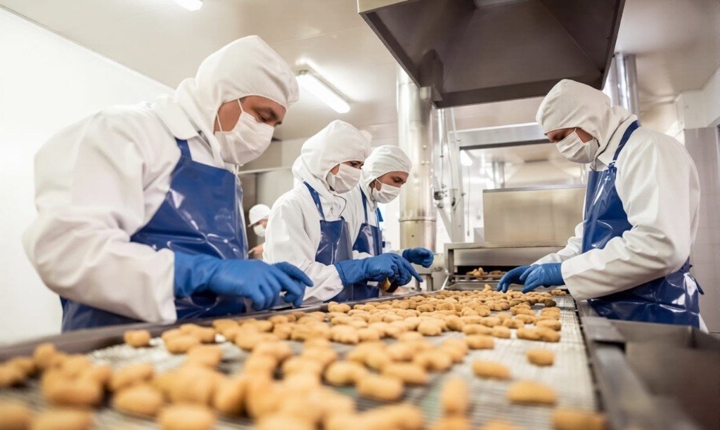 Food processing hygiene line